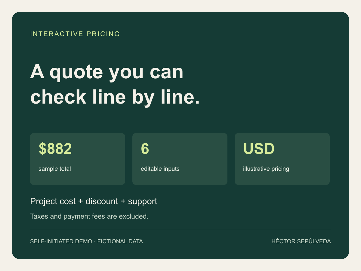 Interactive Service Quote Calculator presentation cover